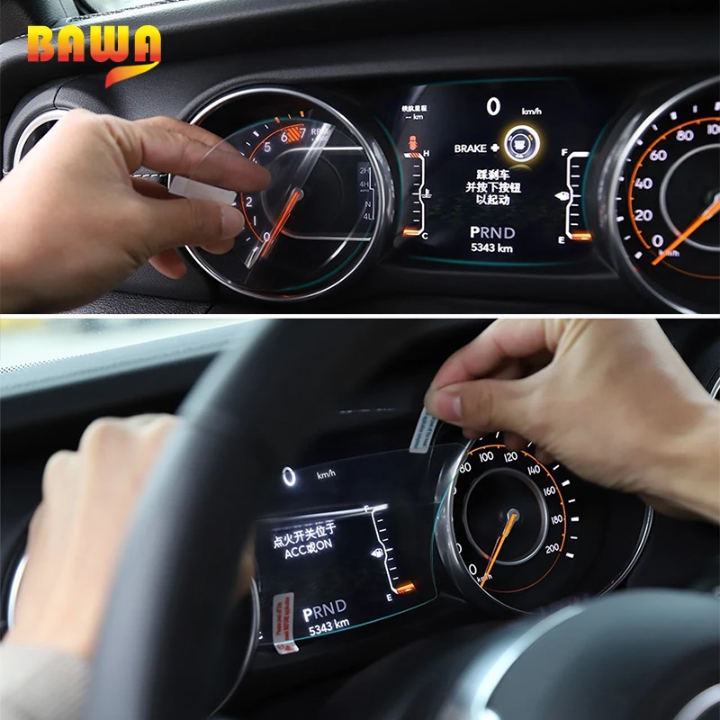 Защитная пленка BAWA для экрана приборной панели GPS навигатора Jeep Wrangler JL 2018 +