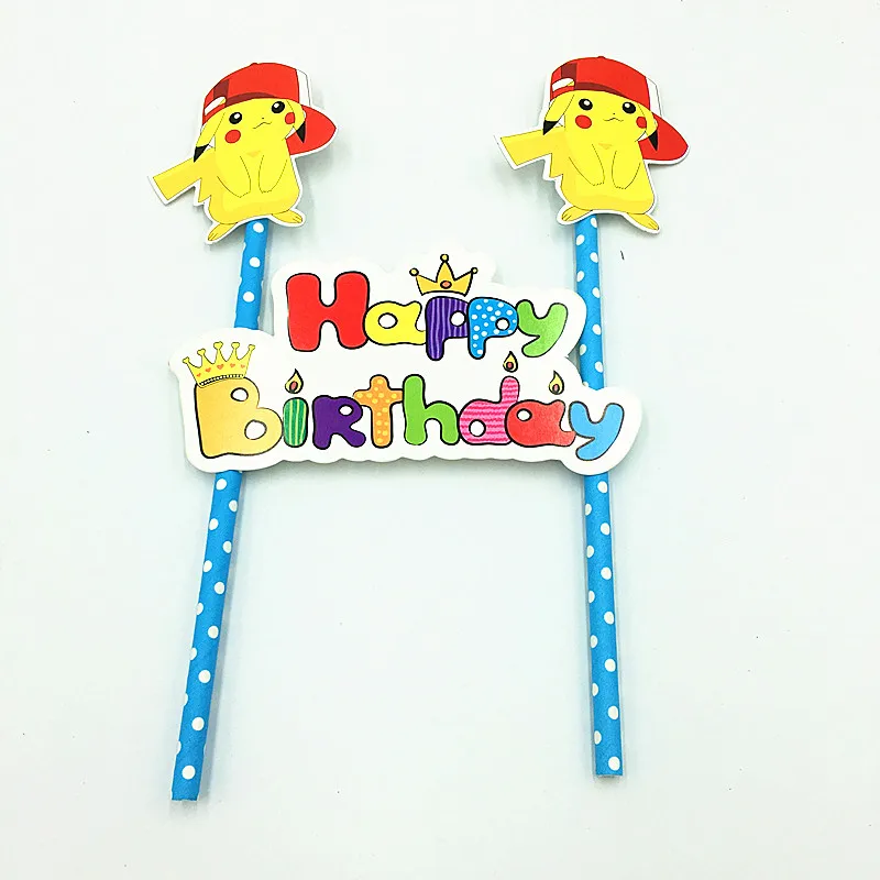 

1SET POKEMON GO THEME PARTY DECORATION BABY SHOWER KIDS BIRTHDAY PARTY SUPPLIES POKEMON CAKE DECORATING SUPPLIES CUPCKE TOPPER