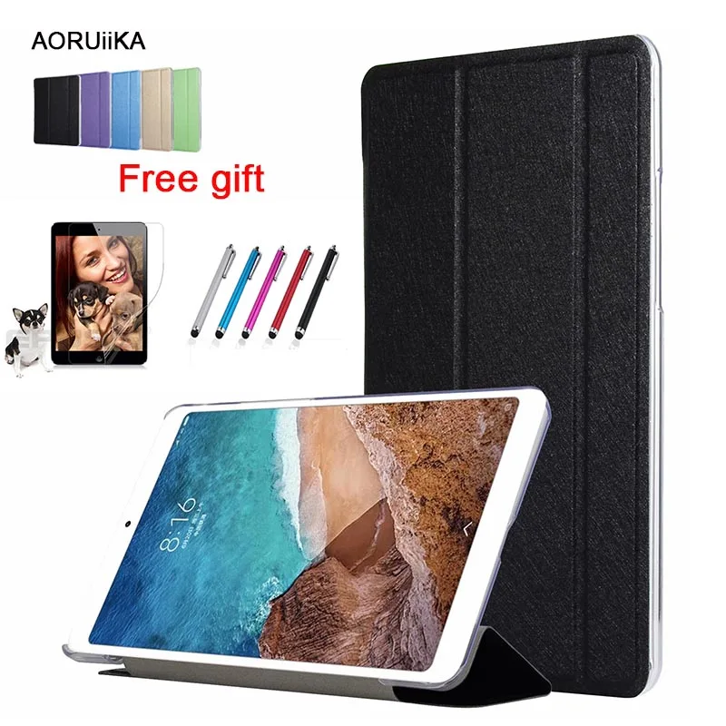 

AORUiiKA Case For Xiaomi MiPad 4 Mi Pad4 PU Leather+PC Slim Smart Flip cover case For XIAOMI Mi Pad 4 MiPad4 8.0 covers+pen+film