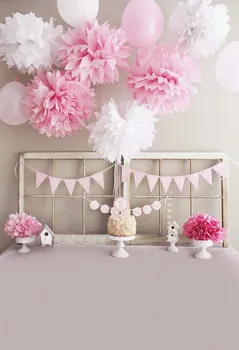 

Vinyl Pink Bed Headboard Wedding Baby Newborn Children Photo Background Photography for photo studio