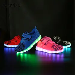 2018 Новый USB подсветкой спортивная обувь светящиеся кроссовки светящиеся обувь для детей с подошва загорается СВЕТОДИОД кроссовки для
