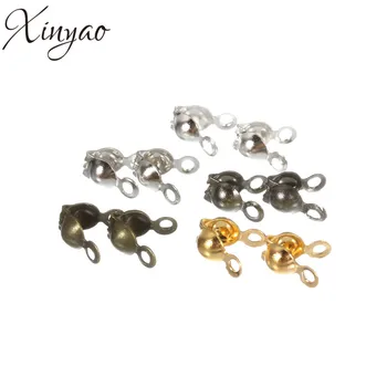 

200pcs/lot Gold/Silver/Bronze/Rhodium/Gunblack Connectors Clasps Fitting Dia 3mm Ball Chain Components Jewelry Accessories F104C