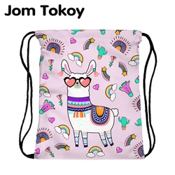 JomTokoy New Fashion Women Drawstring Backpack Alpaca Printing Travel Softback Women Mochila Drawstring Bags skd27139 JomTokoy New Fashion Women Drawstring Backpack Alpaca Printing Travel Softback Women Mochila Drawstring Bags skd27139