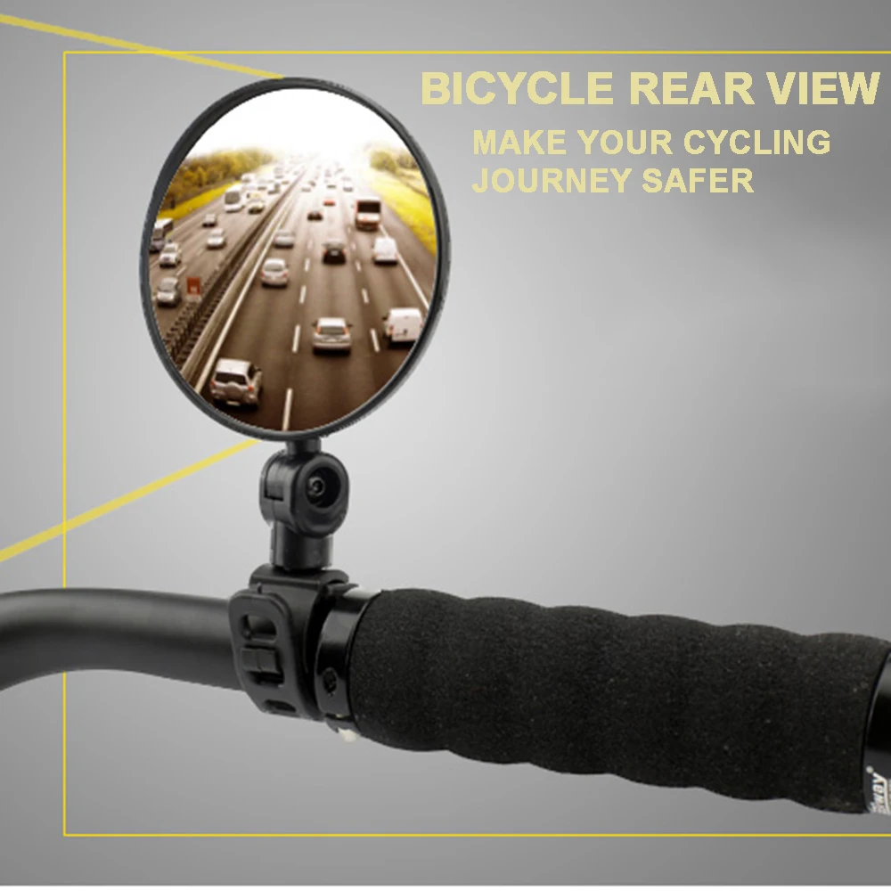 1 Pair 360 rotate Bicycle Rear View Glass Mirror Bike Cycling Wide