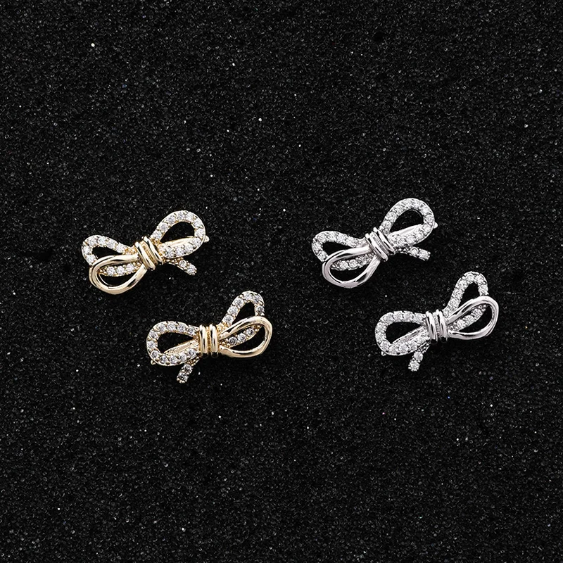 

Cute Rhinestone Crystal Bow-knot Stud Earrings for Women New Fashion Korean Earrings Sweet Jewelry Girls Gift Pendientes ER189