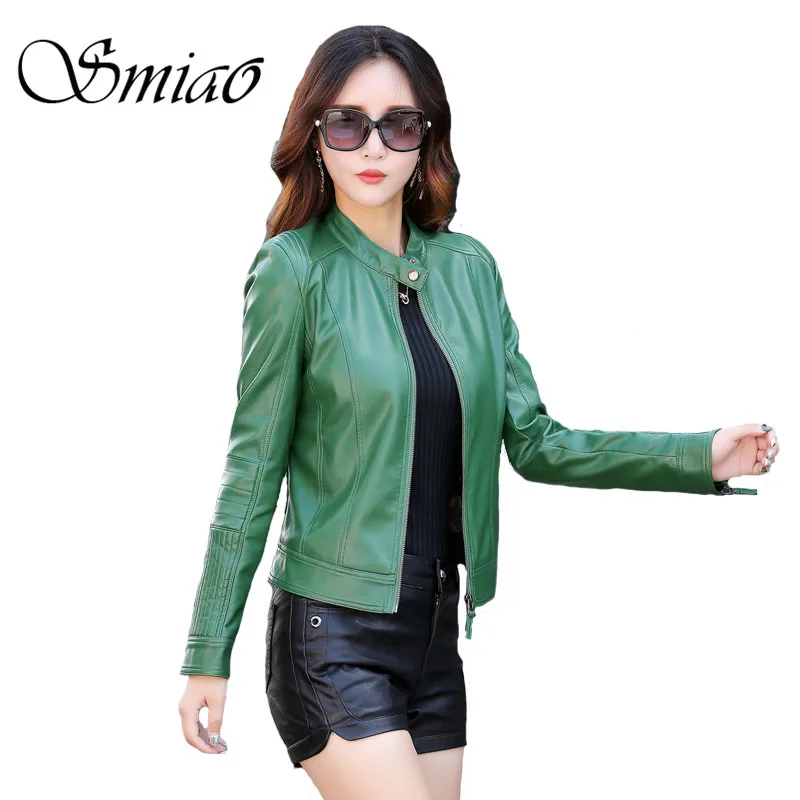 Aliexpress.com : Buy Smiao 2018 Short Faux Leather Jackets