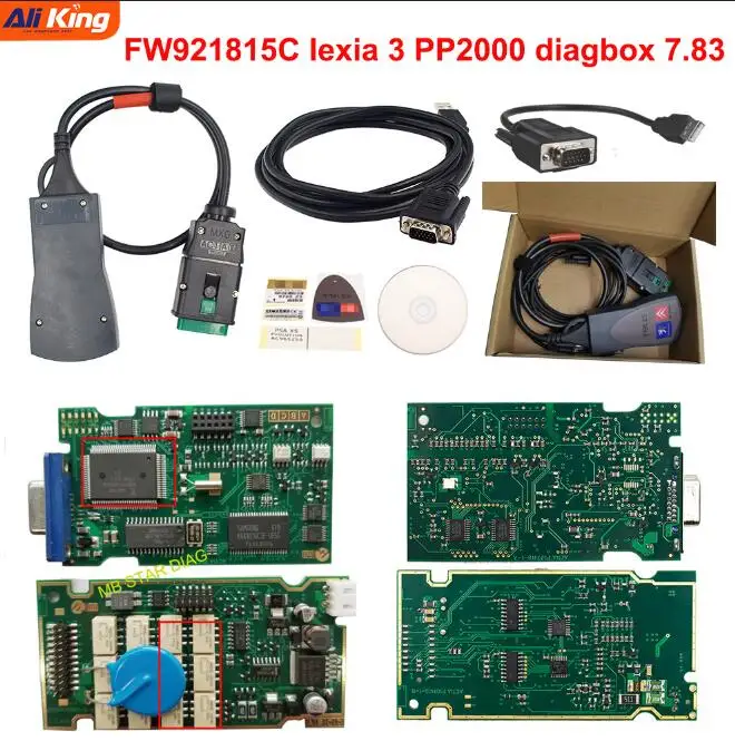 Новейший Diagbox V7.83 lexia 3 Serial 921815C прошивка! Lexia3 PP2000 для Ci-troen для Pe-ugeot диагностический инструмент - Цвет: lexia No clip cable