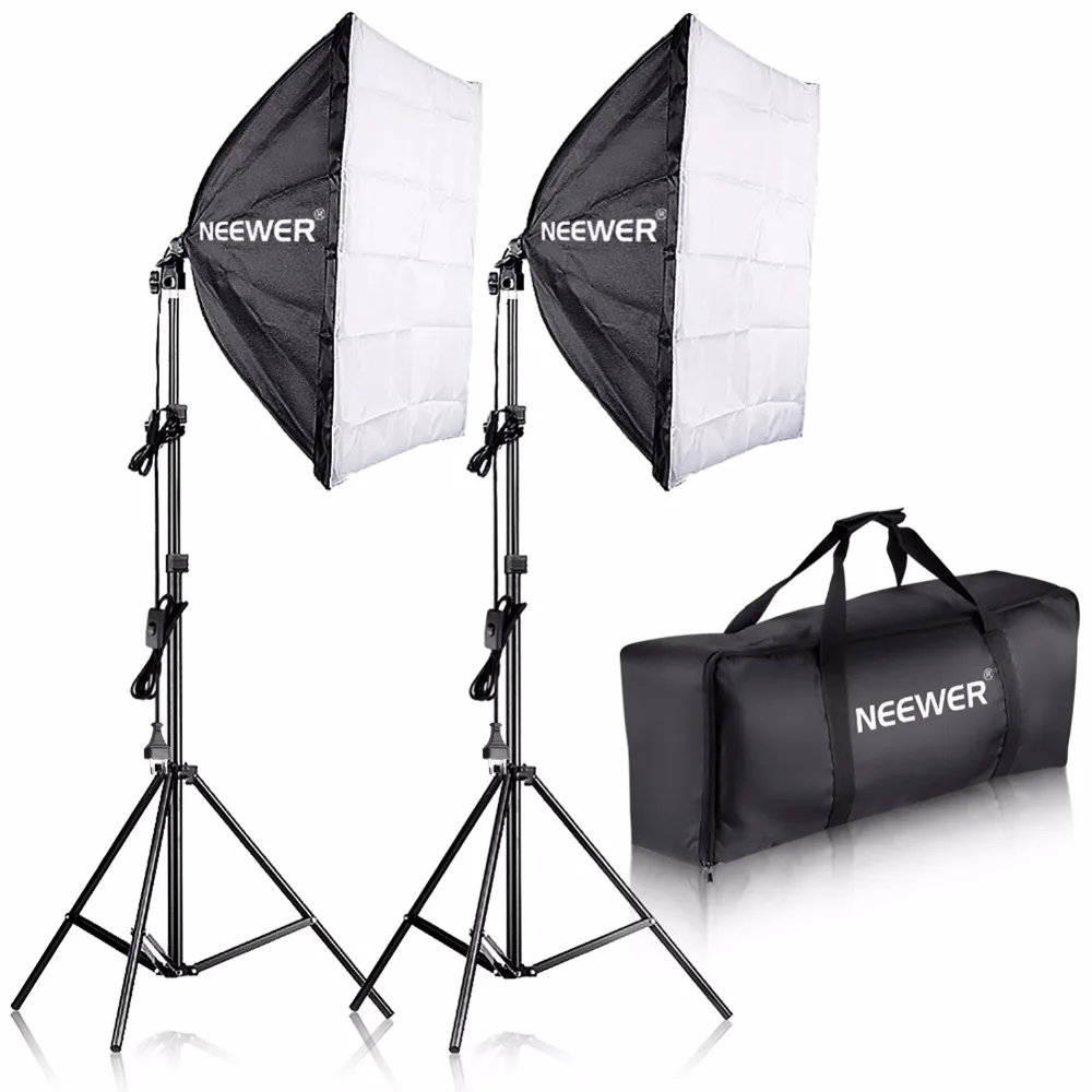 

Neewer 700W Professional Photography 24x24 inches/60x60 cm Softbox with E27 Socket Light Lighting Kit