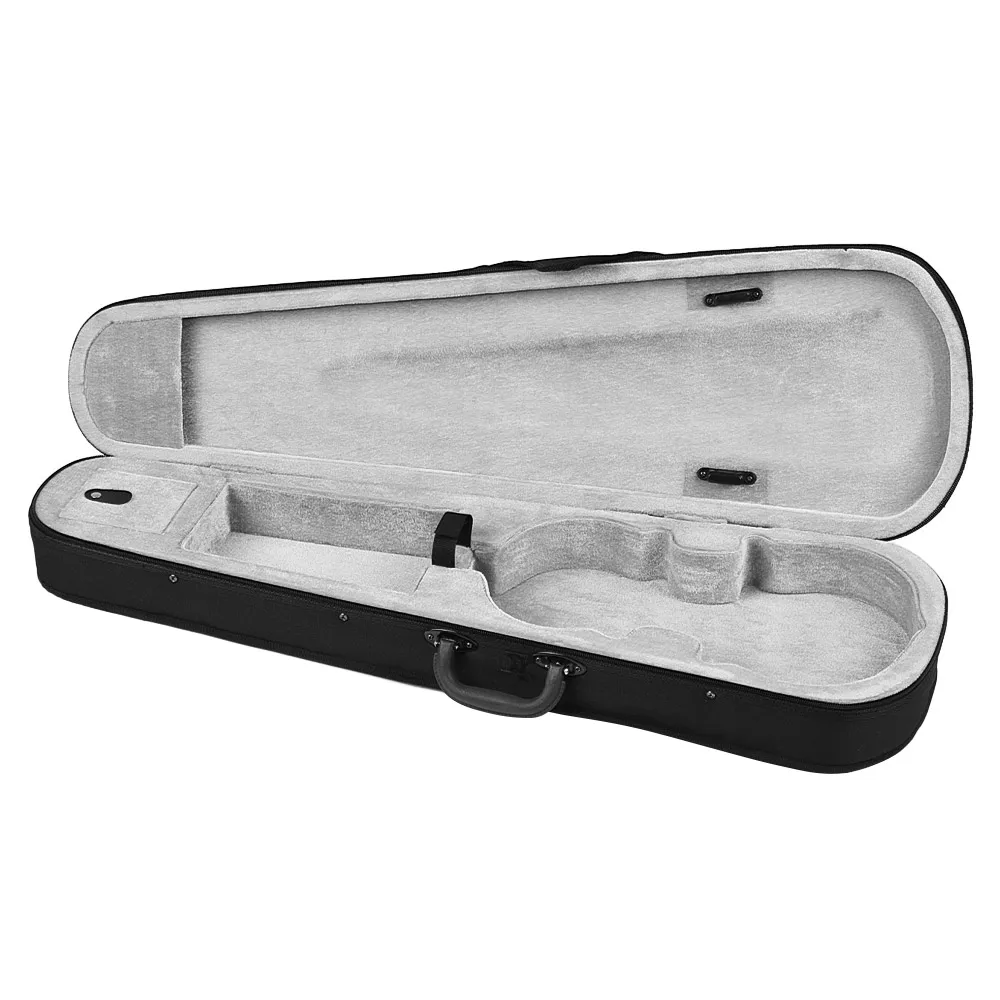 QISUO 4/4 Full Size Violin Case - Triangle Hard Shell Lightweight Case With Shoulder Straps For Stradivarius Violins