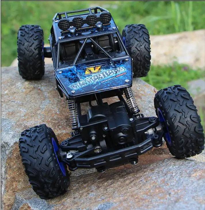 1:12 1:16 RC автомобиль 4WD 4x4 2,4G Bigfoot модель дистанционного управления багги внедорожный автомобиль скалолазание Грузовики Игрушки для мальчиков Детский подарок джипы - Цвет: 28cm blue