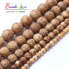 Бусины из натурального дерева, агат оникс, 15,5 Дюймов, круглые бусины, 4, 6, 8, 10, 12 мм, бусины из натурального камня для изготовления ювелирных изделий