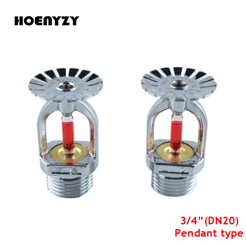 

High Quality 5Pcs 3/4 Inch DN20 Brass Pendent Type Fire Sprinkler Head Fire Extinguishing System Protection 68 Degrees