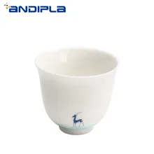 45 мл японский стиль Олень Бог чайная чашка мастер чашка чайная чашка, чай чаша керамическая белая из нефрита и фарфора чайный набор кунг-фу креативный домашний декор