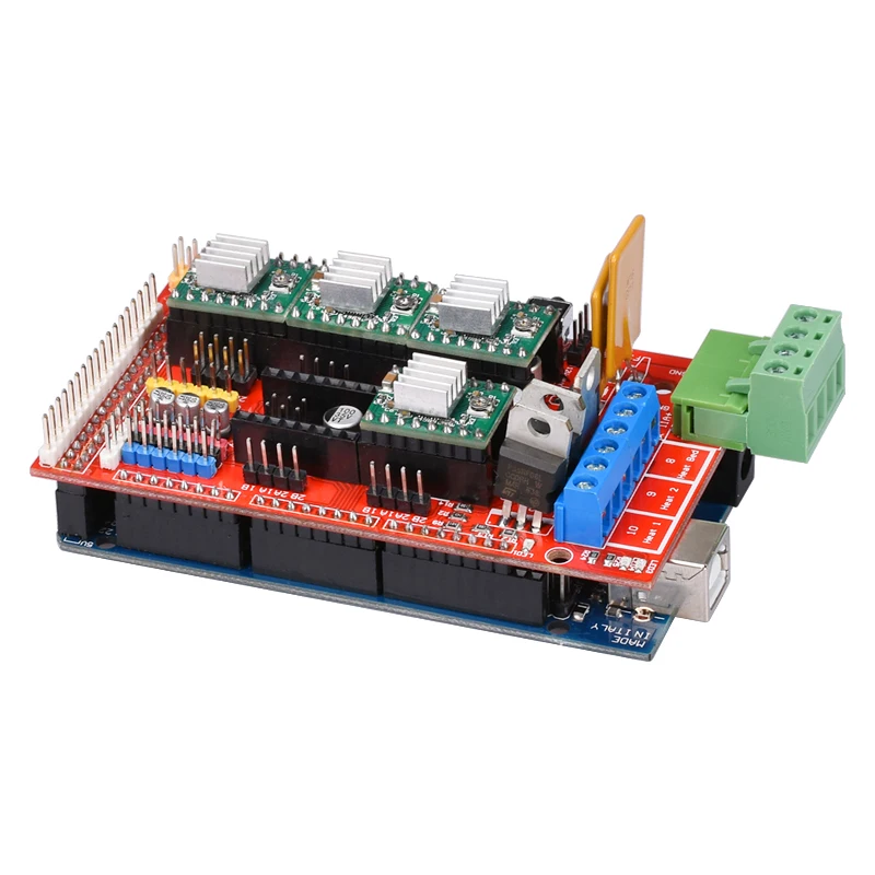 3D طابعة أجزاء ميجا 2560 R3 + RAMPS 1.4 المراقب + 5 قطعة A4988 السائر نموذج مشغل RAMPS 1.4 كيت ل اردوينو DIY Impressora 3D