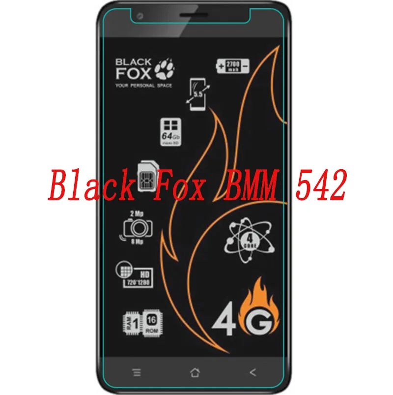 

Smartphone Tempered Glass for Black Fox BMM 542 9H Explosion-proof Protective Film Screen Protector cover phone