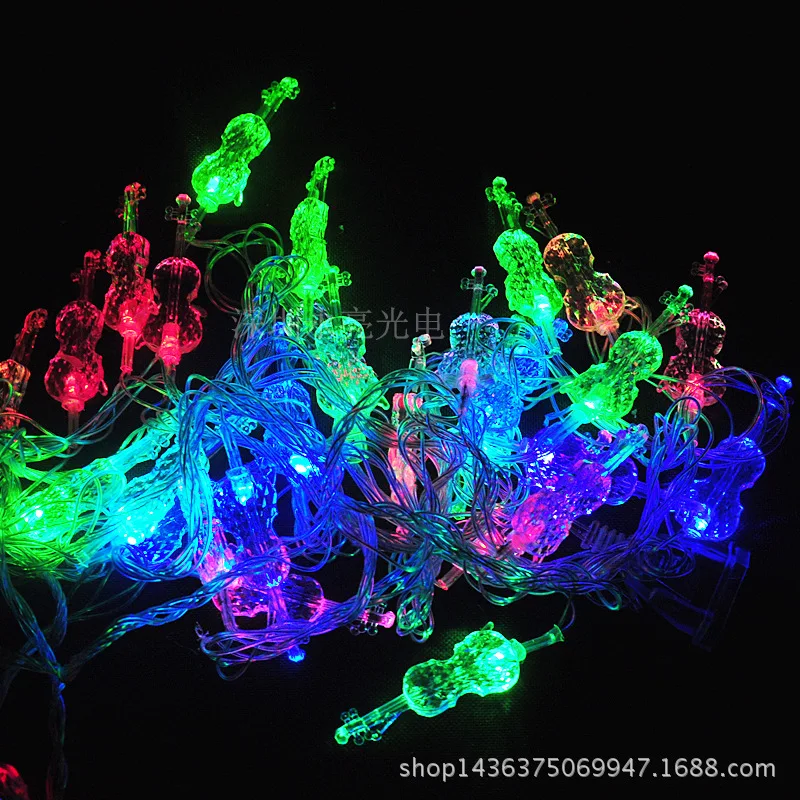 

5m 28 led The Violin shape led string lights Wedding Window Decoration Christmas Star Light N1168
