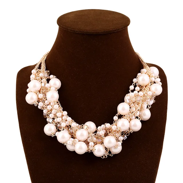 Clearance Sale Pearl Necklace Costume Imitation Pearl Jewelry Chain