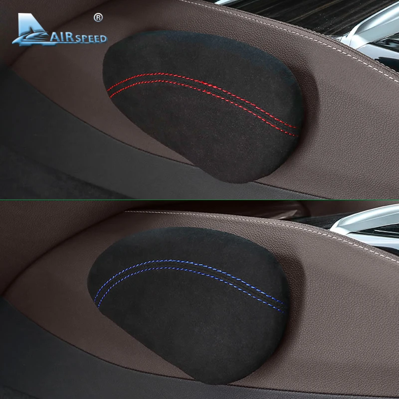 에어스피드 가죽 범용 자동차 다리 쿠션 무릎 패드, 베개 보호대, BMW E46 E39 E60 E90 E36 F30 F10 F20 액세서리