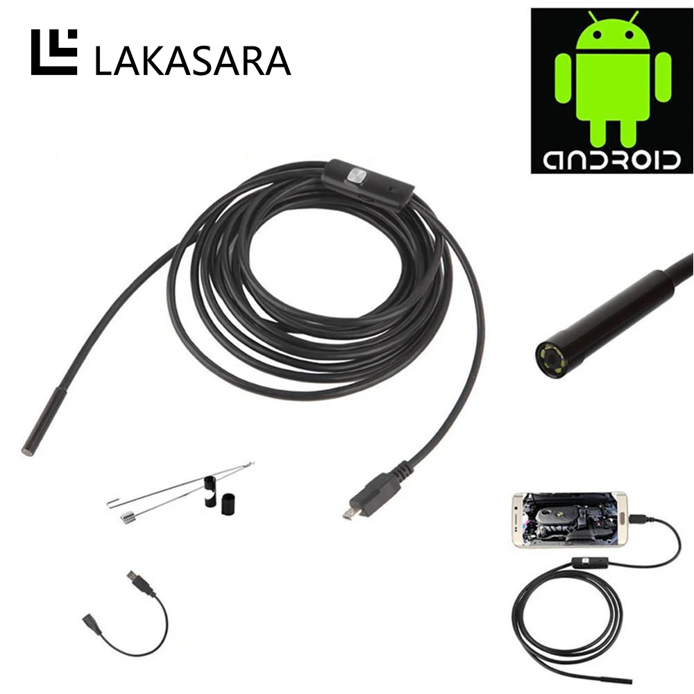 

5.5mm Waterproof Lens 3.5M Android Phone Endoscope IP67 Borescope LED Camera video Mini Camcorders For Samsung Xiaomi Huawei