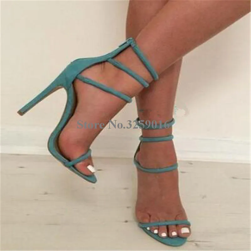 

Classical Style Women Fashion Open Toe Stiletto Heel Gladiator Sandals Back Zipper-up Straps High Heel Sandals Dress Shoes