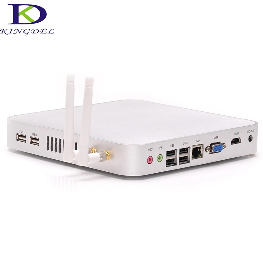  Cheap Win7 Mini PC Intel Celeron 1007U 1037U HTPC Metal Case Micro Computer 6*USB2.0 HDMI VGA Fanle