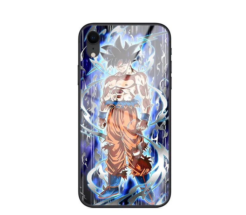 New Saiyan Vegeta Dragon Ball Z Son Goku Case For iPhone XR X XS MAX 7 8 6 6S plus Super Luxury Glass Cover For iPhone 11Pro Max - Color: Glass TPU