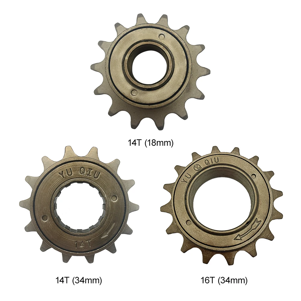 Bike Freewheel 14/16T 18MM 34MM Single Speed Freewheel Flywheel Sprocket Gear Bicycle Accessories