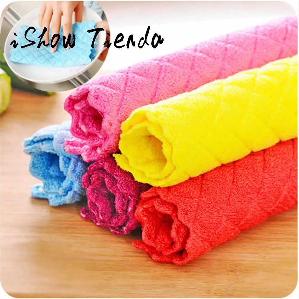 

1 non-stick oil rag dish cloth Mixed color microfiber car cleaning towel kitchen washing polishing cloth dish cloth