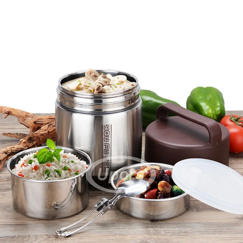 1.6L-2.0L Food Container Thermos Insulation Stainless Steel Thermal Lunch Box for Kids Students Lunchbox Bento Box Meal Prep