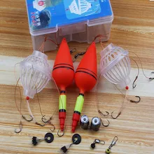 2 шт./компл. серебро Рыбалка на карпа Подставка-поплавок для Go морское чудовище с углерода Сталь шестью сильными крючками рыболовные снасти джиг D0068