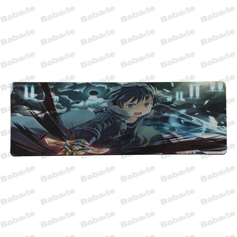 Babaite Sword Art онлайн клавиатура коврики для игровой мыши Размер для 40x90 см компьютерная мышь коврик - Цвет: Lock Edge 40X90cm