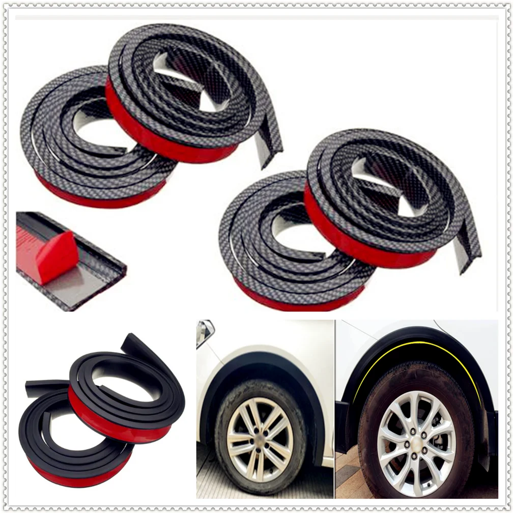 

4PCS black Car Fender Wheel Eyebrow Arch Protector Lip for Jeep Renegade Cherokee Wrangler Compass Patriot Santafe i20 i30