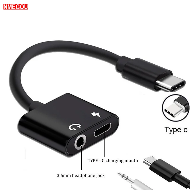 

2 In 1 Type-C To 3.5mm Audio Jack Adapter Charging Converter for Huawei P20 Pro Mate 10 Lite Letv Le Pro 3 Type C USB-c Cable