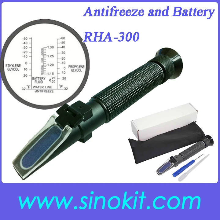 

Free Shipping Cheap Plastic Antifreeze and Battery Hand Held Black Refractometer P-RHA-300ATC