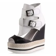 Новинка года; обувь на высоком каблуке из натуральной кожи; женские Босоножки с открытым носком; модные летние ботильоны; женские ботинки на платформе с пряжкой