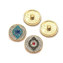 

Wholesale w064 flower 18mm 25mm Crystal metal button for snap button Bracelet Necklace Jewelry For Women Silver jewelry