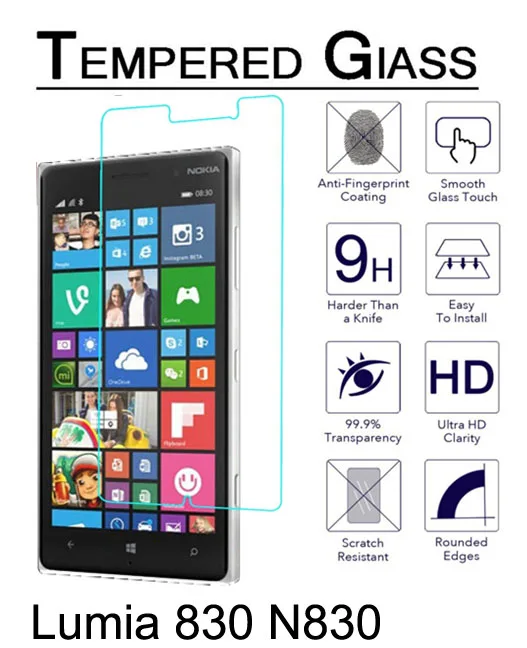Защитная пленка из закаленного стекла Lumia 830 N830 для NOKIA 2.5D 9H защита от ударов|tempered