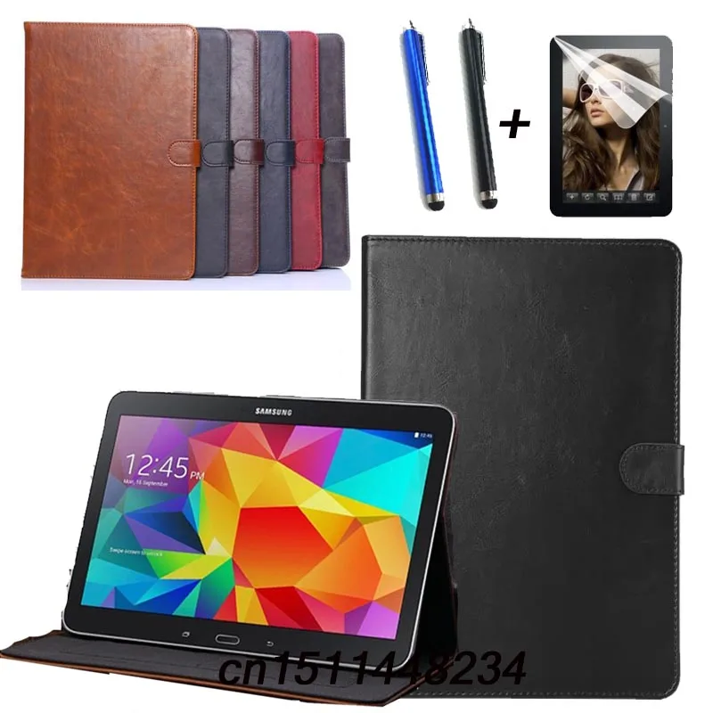 

New!Luxury high quality Leather case For Samsung Tab pro 10.1" Cover for Samsung Galaxy Tab pro T520 T521 T525 Tablet Stand Case