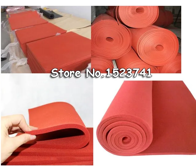 

500X500X20MM Silicone Sponge Rubber Sheet Plate Pad 50x50cm(20x20") High Temp Heat Press