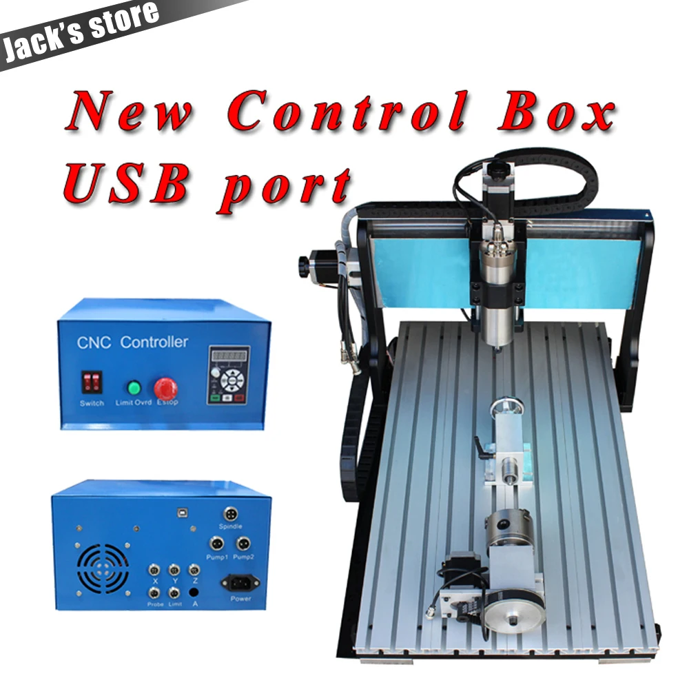 USB порт 6040Z-SS + (4 aixs) 1500 Вт шпиндель 2.2kw VFD 6040 Маршрутизатор водяного охлаждения