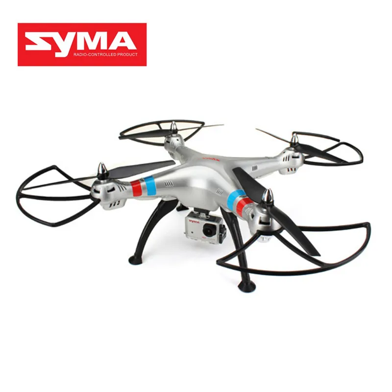 

SYMA X8G Drone RC Quadcopter RTF RC Helicopter 2.4G 4CH 6 Axis With 8MP Wide Angle HD Camera 360 Degree Rotating Silver Color