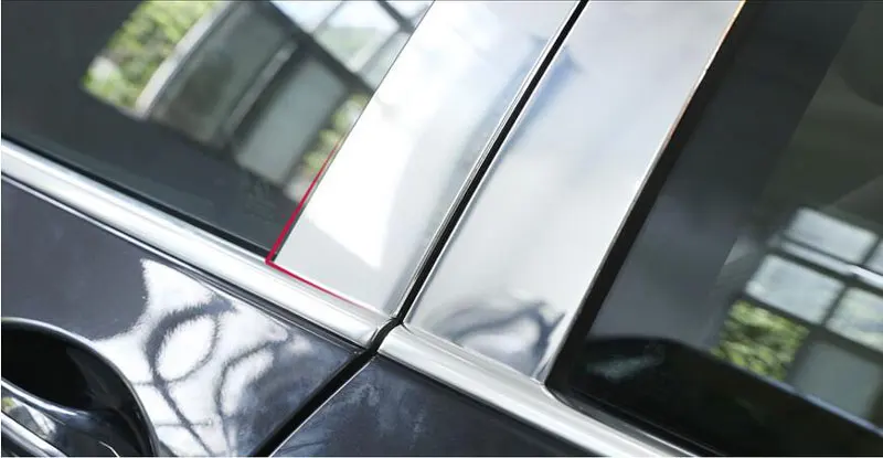 4 шт./компл. полированный Алюминий наклейка стойки отделка комплект Накладка для BMW 5 серии F10 520li 525li 530 535li 2011- авто-Стайлинг