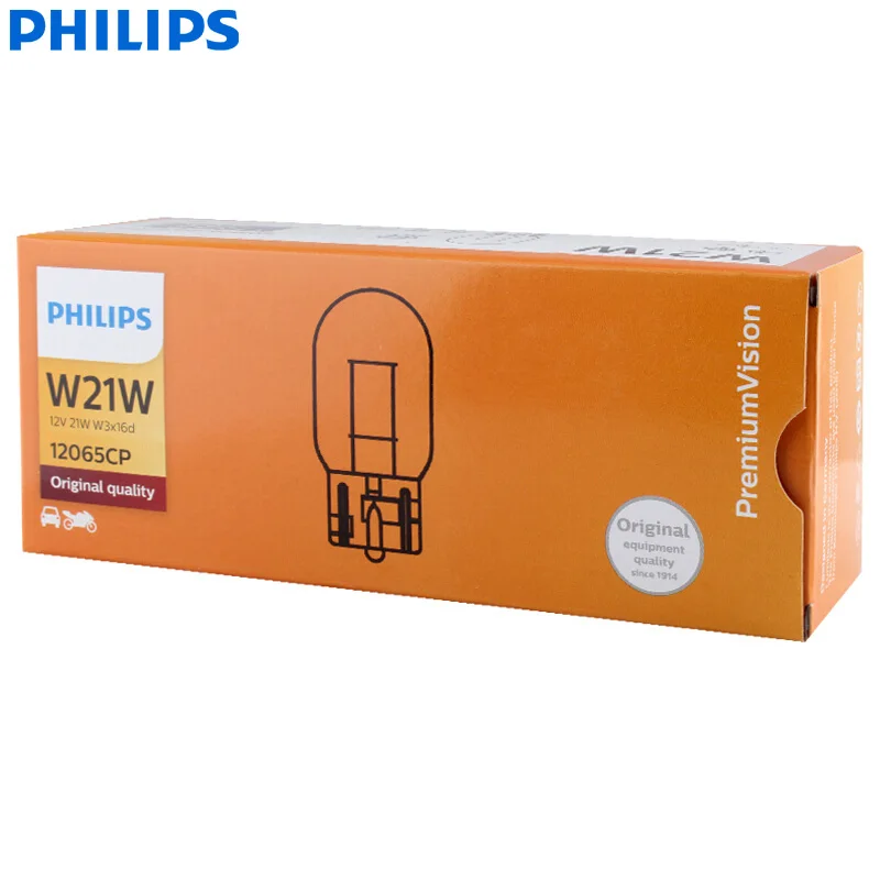 Philips Vision W21W T20 12065CP 7440 оригинальные поворотные сигнальные лампы стоп светильник