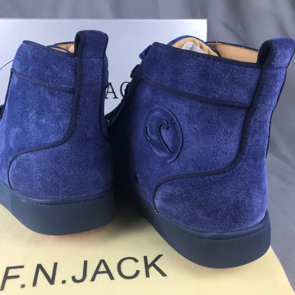 FNJACK модные Луи шип с плоской шляпкой замши Pervenche кроссовки фирменные мужские