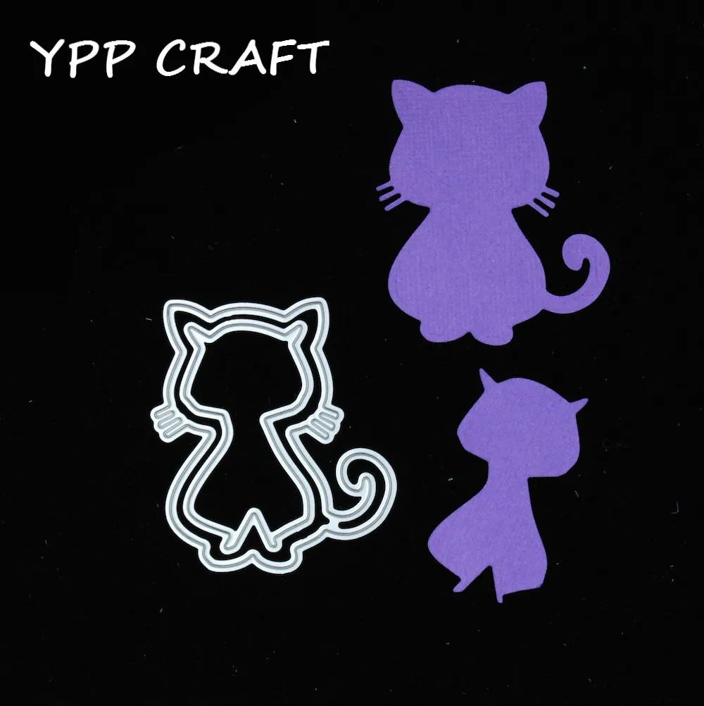 

YPP CRAFT Lovely Cats Metal Cutting Dies Stencils for DIY Scrapbooking/photo album Decorative Embossing DIY Paper Cards