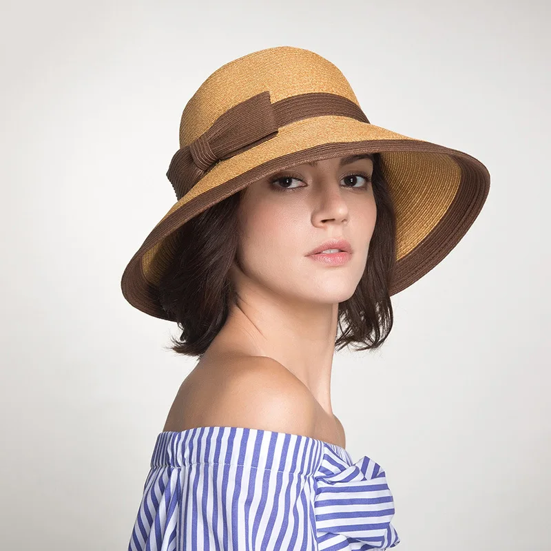 Летняя новая женская Солнцезащитная шляпа Гибкая пляжная шляпа