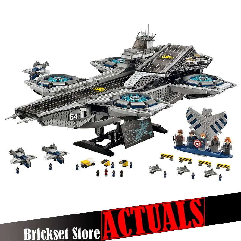 

LEPIN 07043 3057pcs New Super Heroes The SHIELD Helicarrier Model Educational Building Kits Blocks Bricks Toys brinquedos 76042