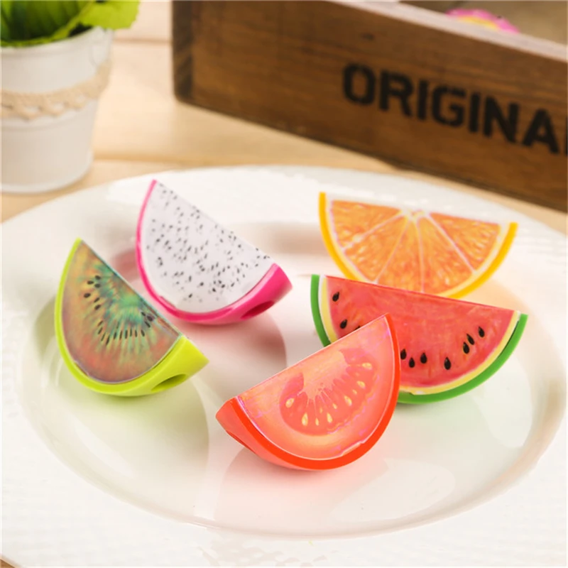 

Student Cute Kawaii Fruit Plastic Mechanical Pencil Sharpeners For Kids Creative Gift Korean Stationery 6313