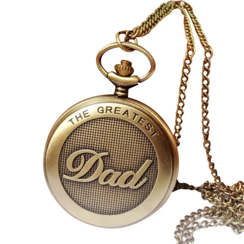 Moment # L05 2018 Grown Alloy Fashion Vintage Chain Retro The Greatest Pocket Watch Necklace For Grandpa Dad Gifts | Наручные часы
