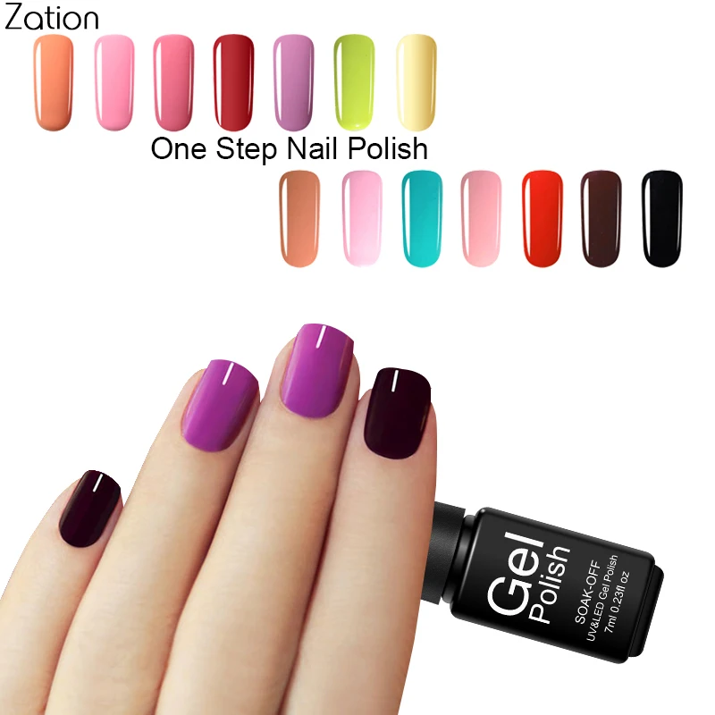 Zation Foil Adhesive 3 in 1 One Step Gel Nail Polish Soak Off one phase Lacquer